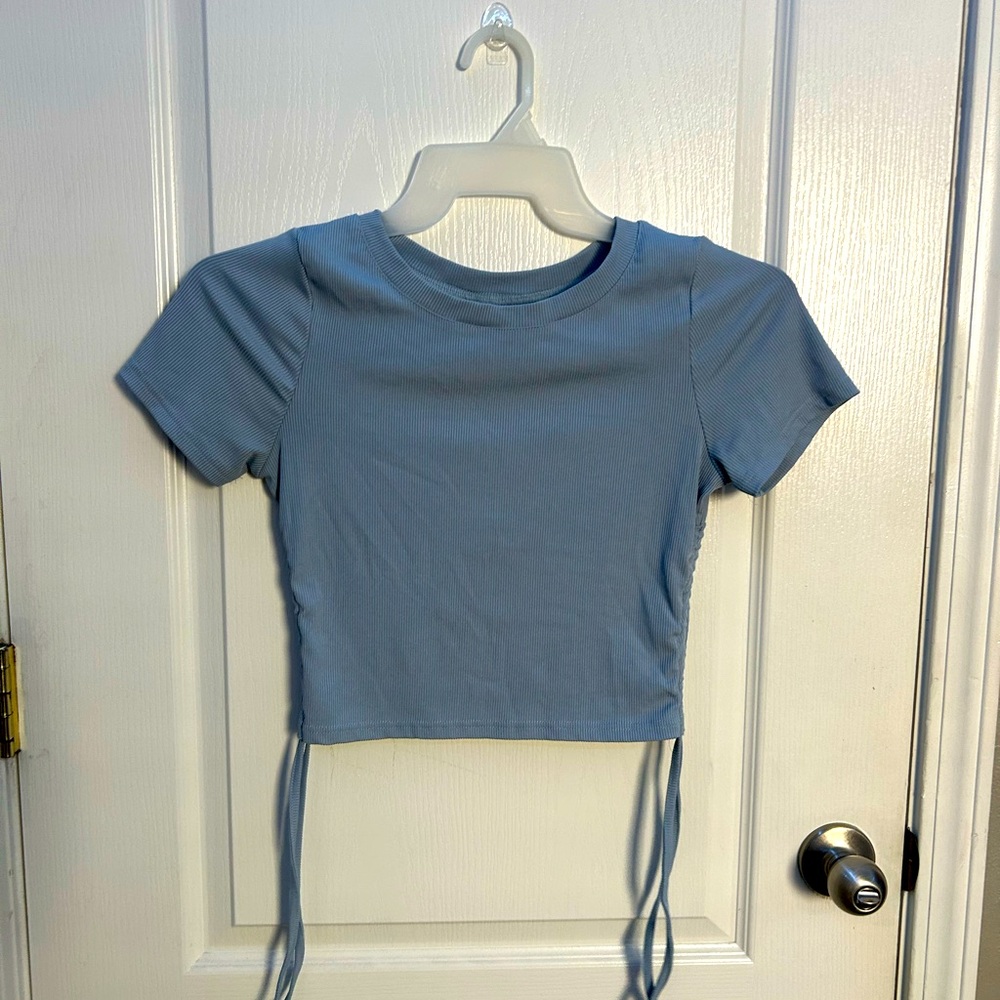 Blue Crop Top